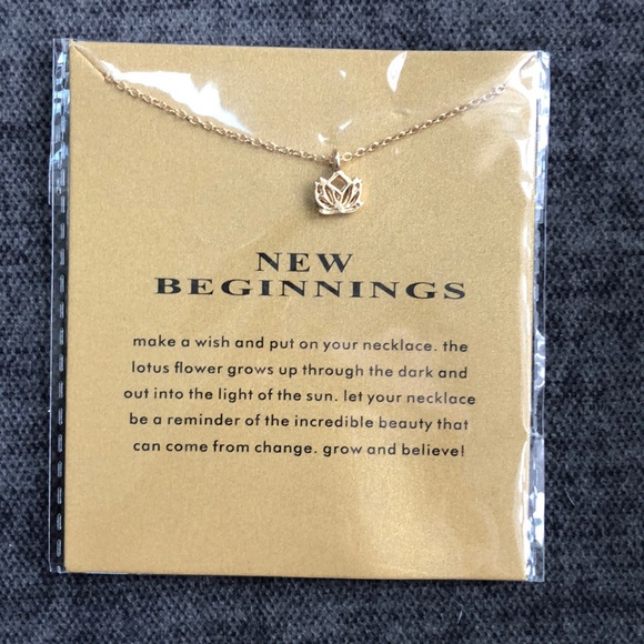 Jewelry - New Beginnings 14k gold dipped lotus flower